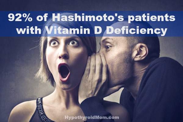 92% of Hashimoto's patients with Vitamin D deficiency